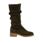 Bottes à talon en cuir suèdé - El naturalista