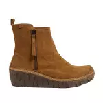 Bottines compensées en daim avec Zip - El naturalista