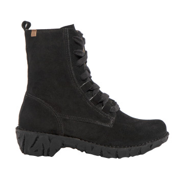 Bottines en daim à lacets - Noir - El naturalista