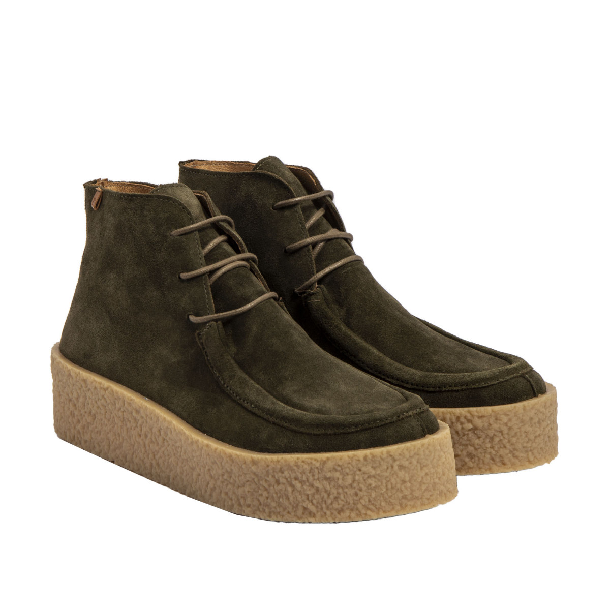 Bottines en daim à plateforme originale - Vert - El naturalista