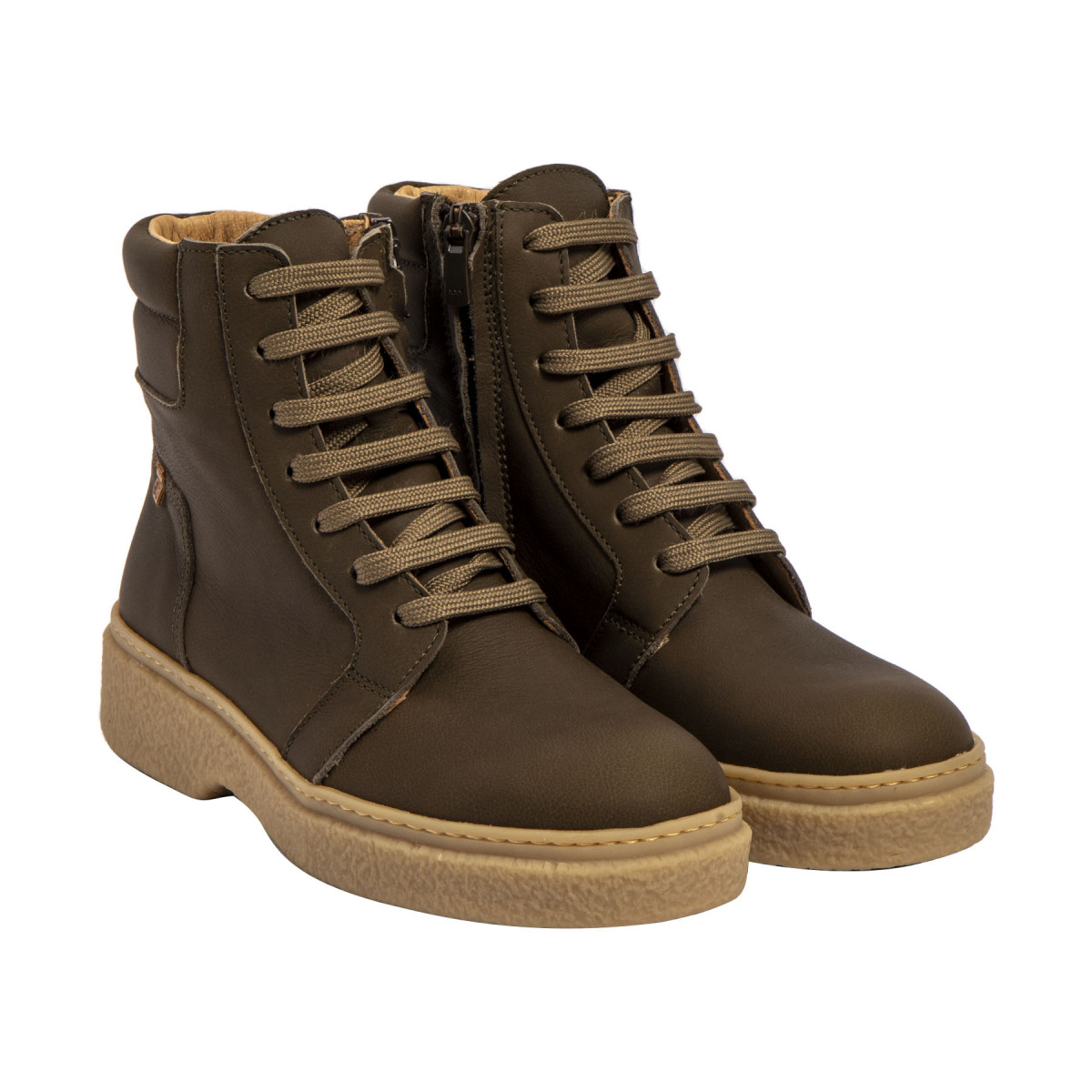 Bottines en cuir type montagne - Vert - El naturalista