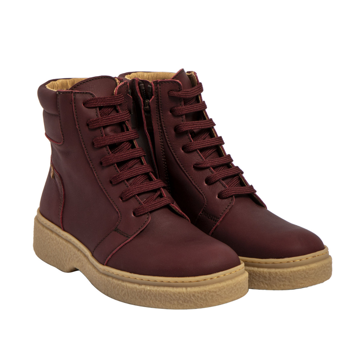 Bottines en cuir type montagne - Violet - El naturalista