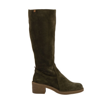 Bottes à talon en cuir doux - Vert - El naturalista