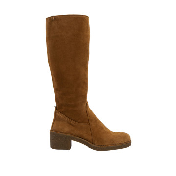 Bottes à talon en cuir doux - Marron - El naturalista