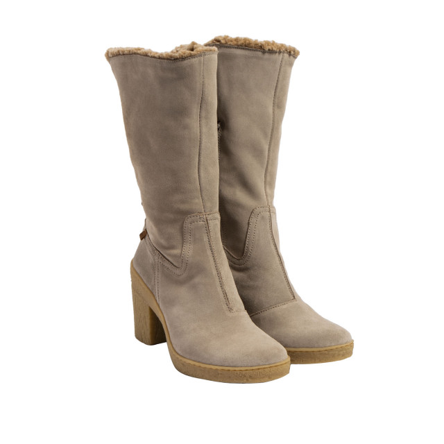 Bottes à talon doublées de laine - Beige - El naturalista