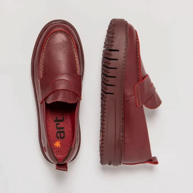 Mocassins plateforme en cuir - Rouge - art