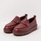 Mocassins plateforme en cuir - Rouge - art