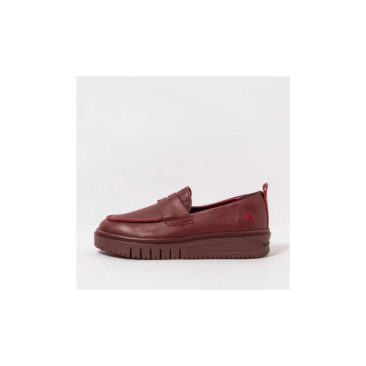 Mocassins plateforme en cuir - Rouge - art