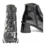 Bottines en cuir à accroches rondes - Jose Saenz