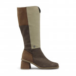 Bottes montantes en cuir grainé - Marron - Jose Saenz