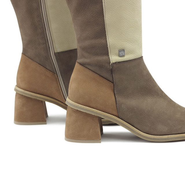 Bottes montantes en cuir grainé - Marron - Jose Saenz