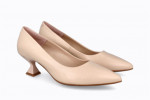 Escarpins en cuir talon original - Beige - Lince