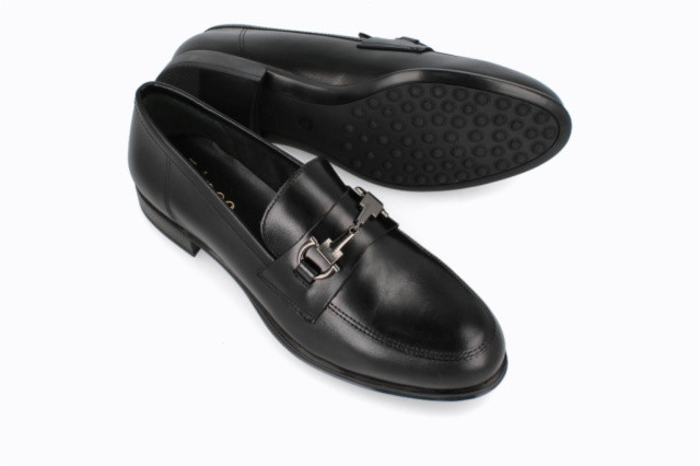 Mocassins en cuir mat - Noir - Lince