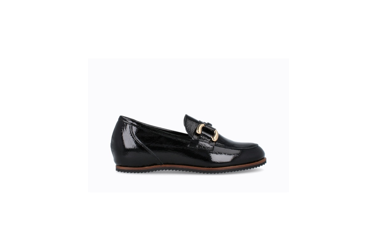 Mocassins en cuir verni - Noir - Lince