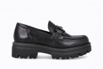 Mocassins plateforme en cuir - Noir - Lince