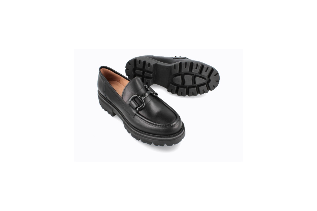 Mocassins plateforme en cuir - Noir - Lince