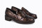 Mocassins en cuir effet croco - Marron - Lince