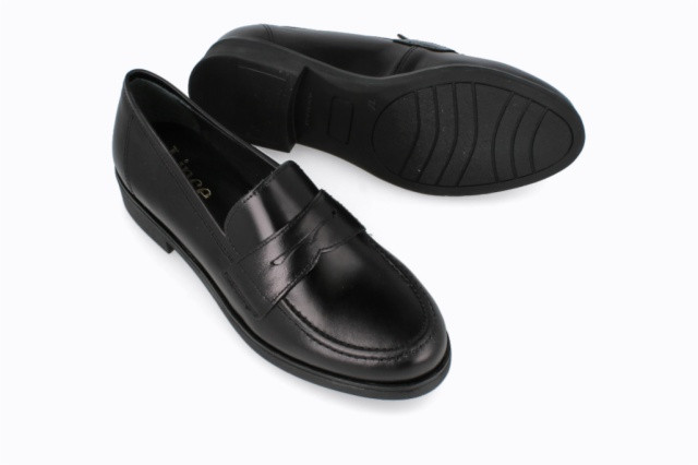 Mocassins en cuir de belle qualité - Noir - Lince