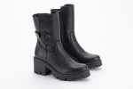 Bottines à talon en cuir fourrées - Lince