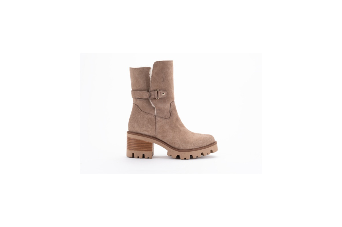 bottines fourrées à talon