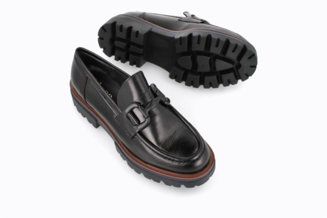 Mocassins plateforme en cuir - Noir - Lince