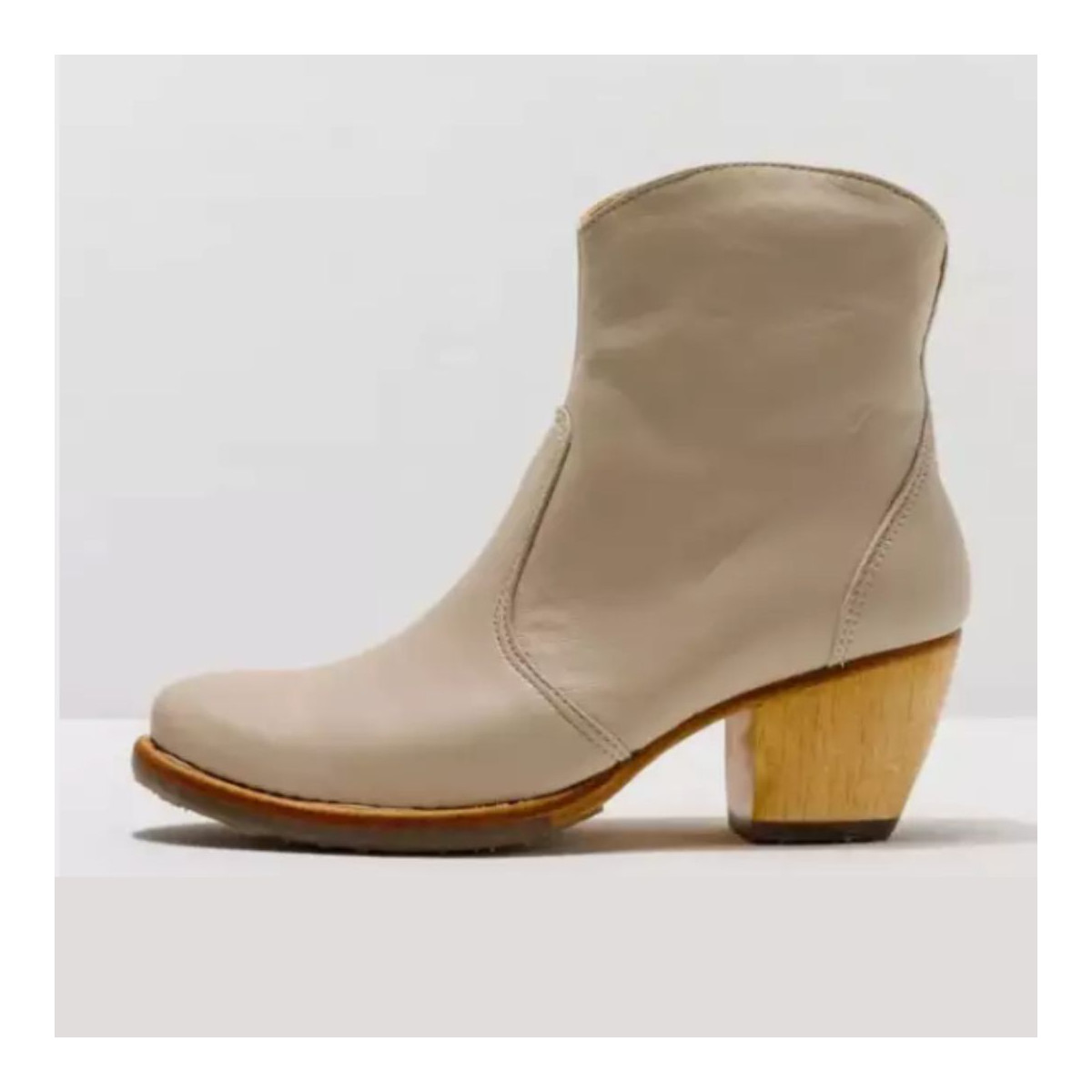 Bottines santiag en cuir - Crème - Neosens