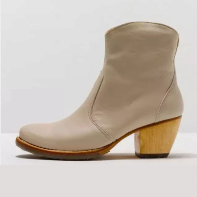 Bottines santiag en cuir - Crème - Neosens