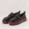 Mocassins plateforme en cuir - Noir - art