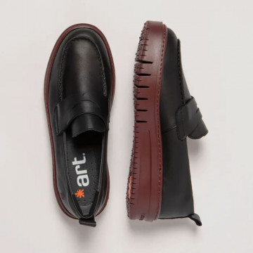 Mocassins plateforme en cuir - Noir - art