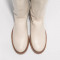 Bottes à talon en cuir mat - Beige - Neosens