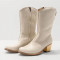 Santiags en cuir - Beige Clair - Neosens