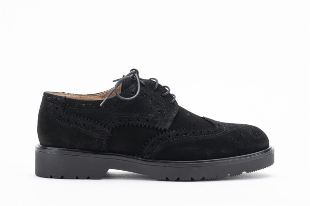 Derbies femme daim - Noir - Lince