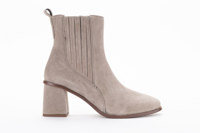 Chelsea boots à talon en daim - Beige - Lince