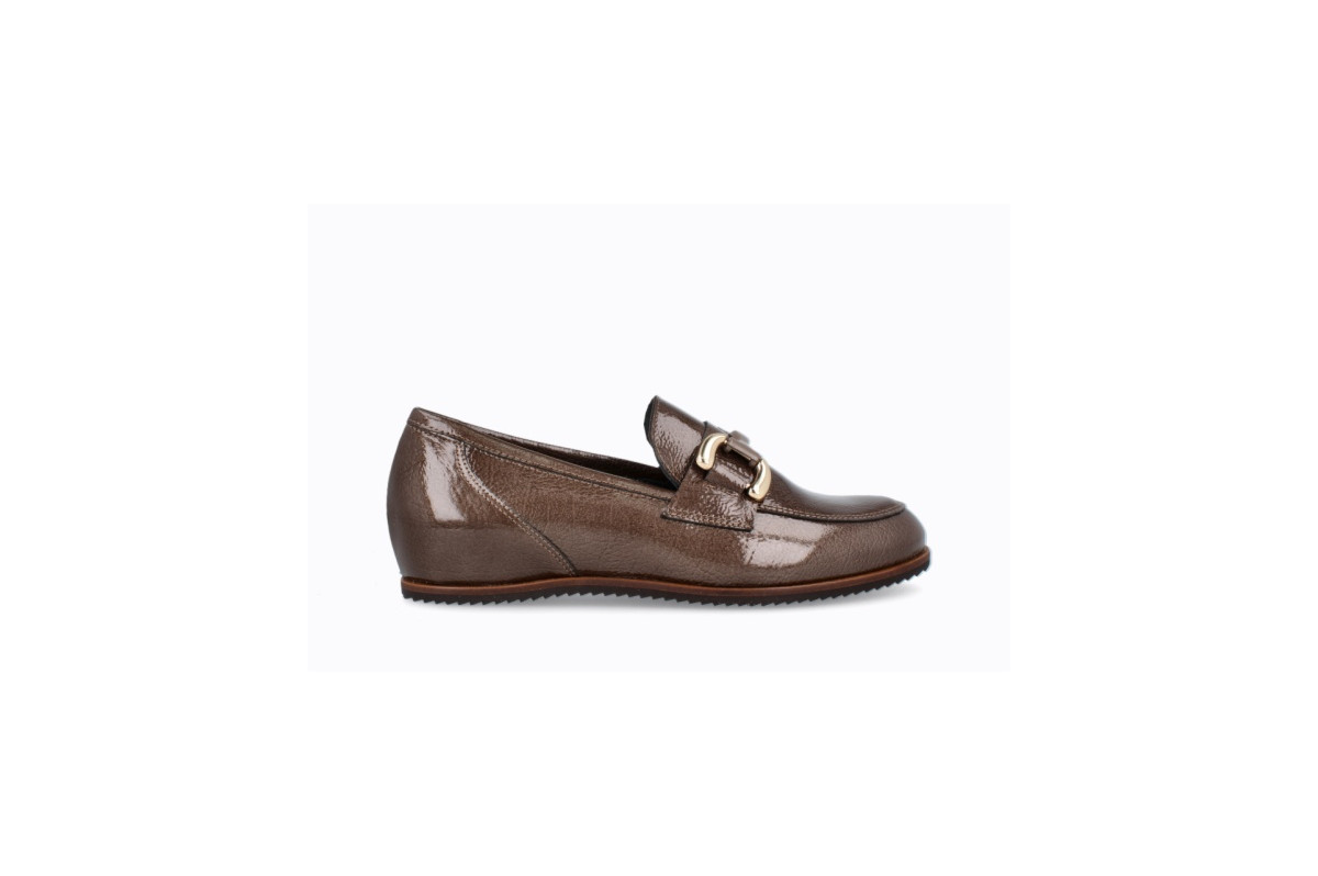 Mocassins en cuir verni - Marron - Lince