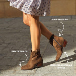 Bottines en daim type santiags - Castell Menorca