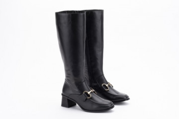 Bottes en cuir avec boucle - Noir - Lince