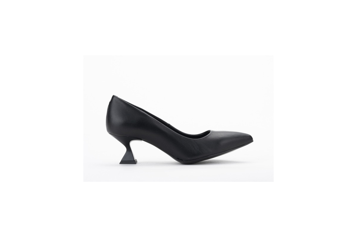 Escarpins en cuir talon original - Noir - Lince