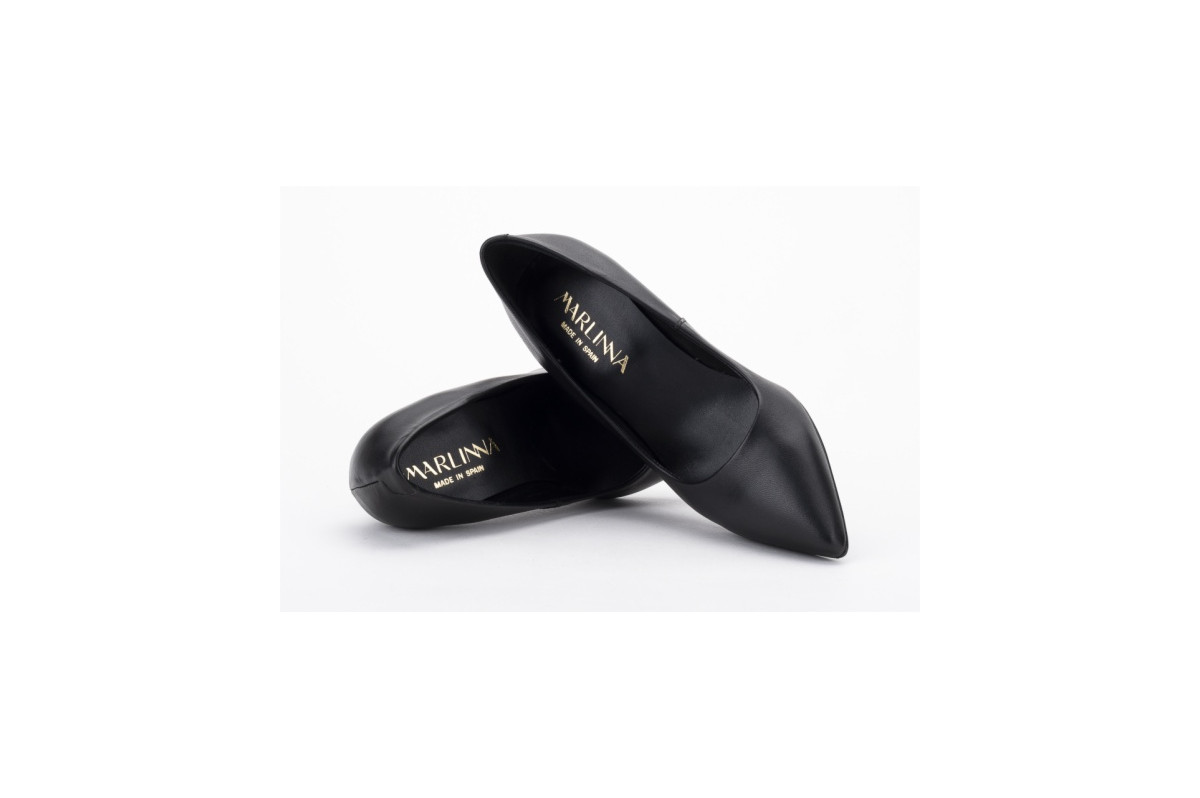 Escarpins en cuir talon original - Noir - Lince