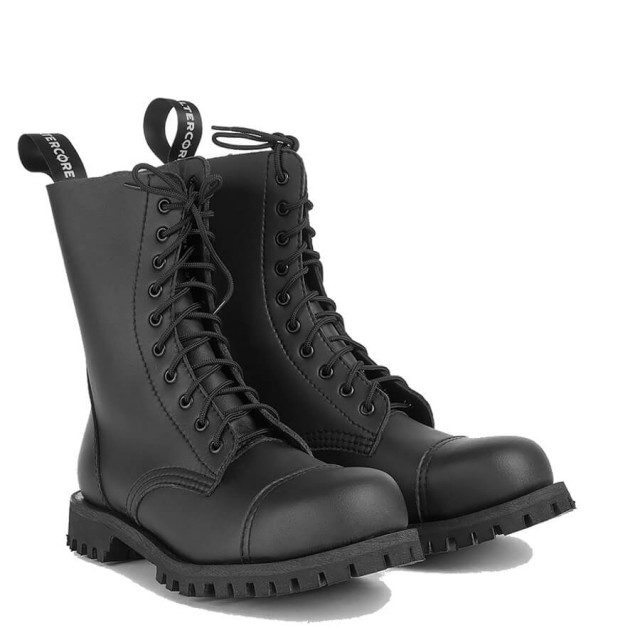 Bottines vegan à semelle crantée - Noir - Altercore