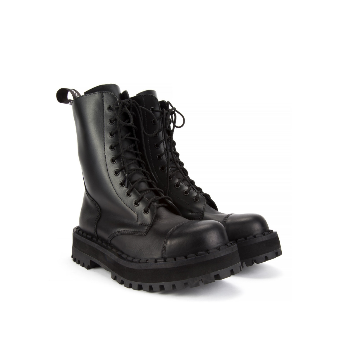 Bottines en cuir à plateforme - Noir - Altercore