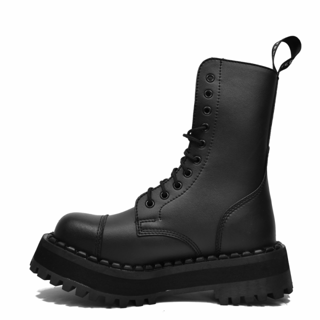 Bottines vegan à plateforme - Noir - Altercore