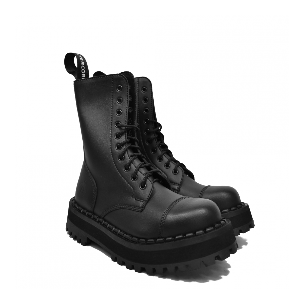 Bottines vegan à plateforme - Noir - Altercore