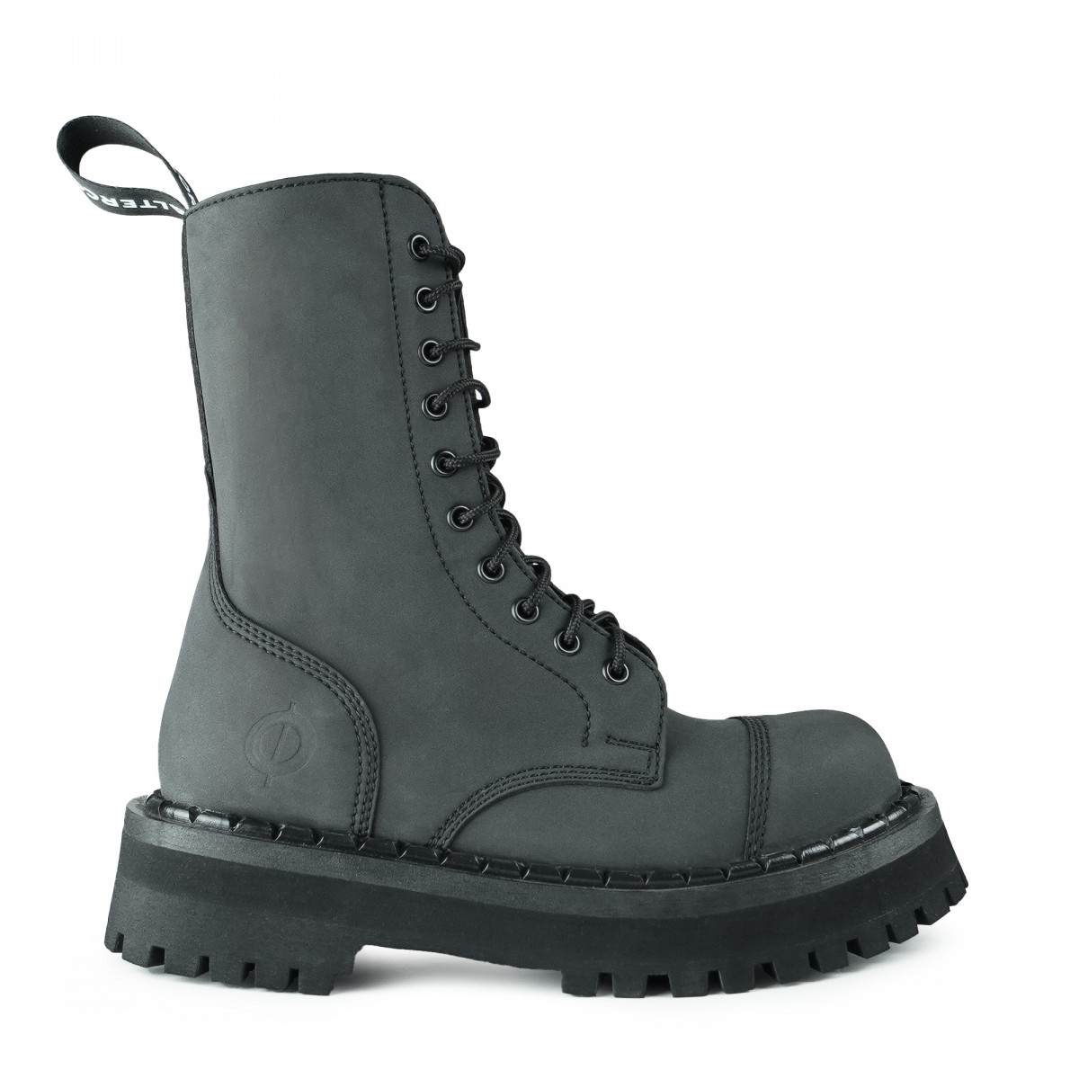 Bottines vegan nubuck à plateforme - Noir - Altercore