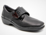 Chaussures orteils en griffes à détails verni effet croco - Noir - Mabel Shoes