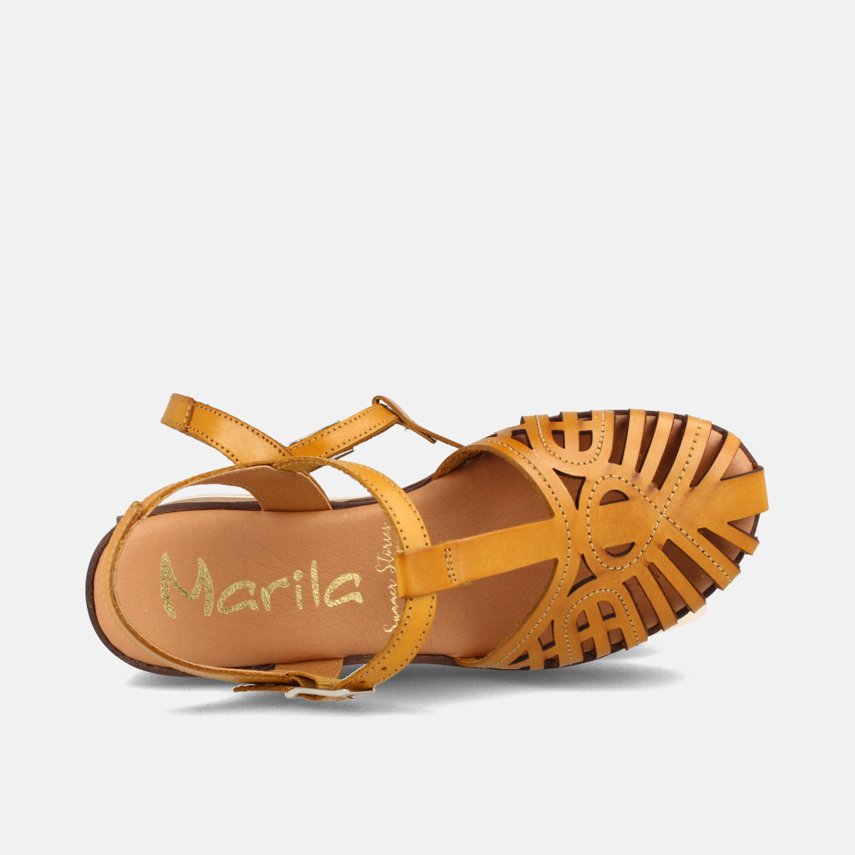 Sandales compensées fermées_Elorell - Jaune - Marila