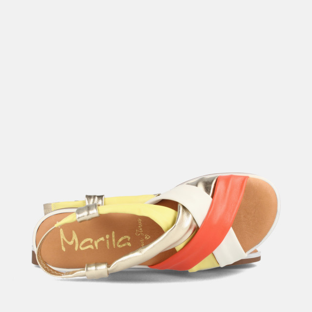 Sandales plates entrecroisées_Elorell - Orange - Marila