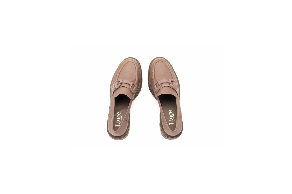 Mocassins plateforme en cuir - Marron - Lince