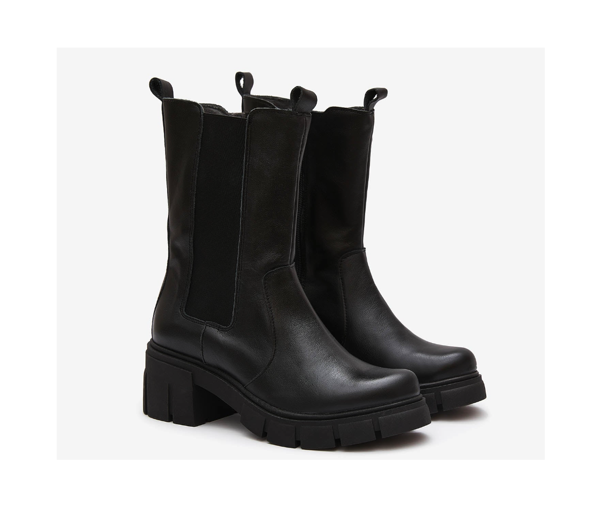 Bottines chelsea en cuir - Noir - Lince