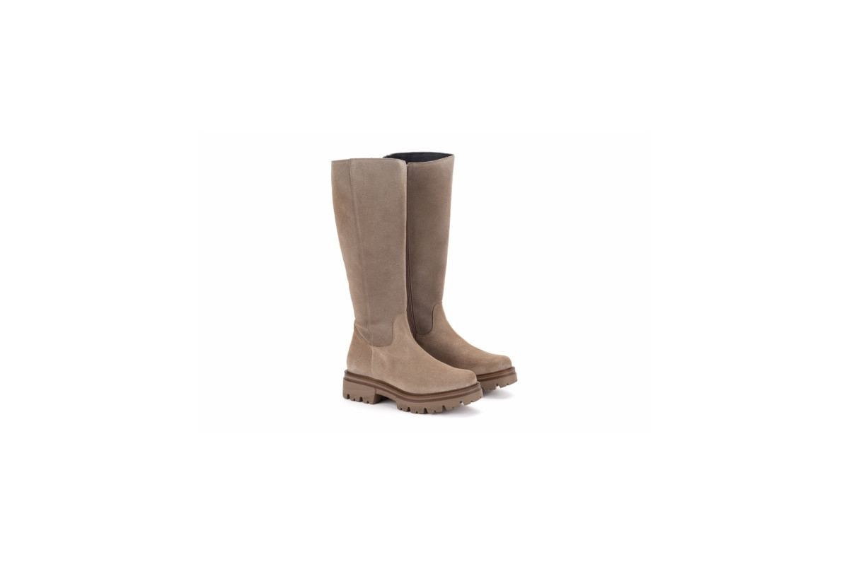 Bottes en daim à plateforme - Beige - Lince