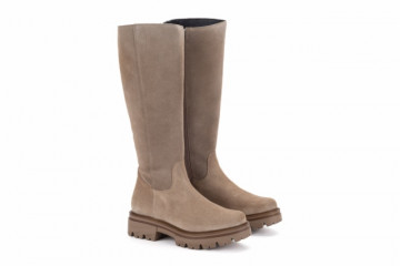 Bottes en daim à plateforme - Beige - Lince